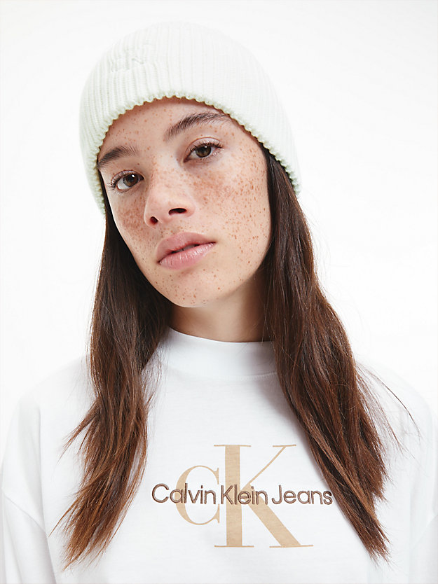 IVORY Mütze aus Bio-Baumwolle für Damen CALVIN KLEIN JEANS