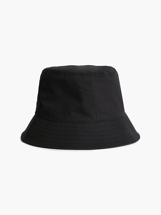 black bucket hat van biologisch katoen voor dames - calvin klein jeans