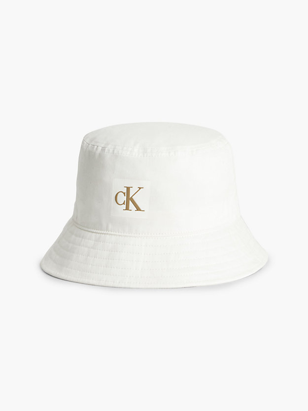 IVORY Organic Cotton Bucket Hat for women CALVIN KLEIN JEANS