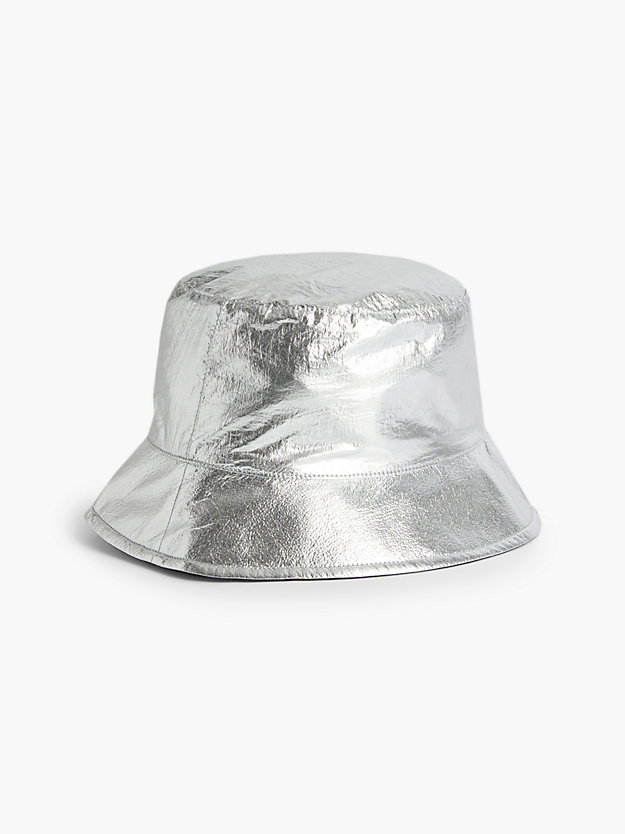 BLACK SILVER Recycled Reversible Bucket Hat for women CALVIN KLEIN JEANS