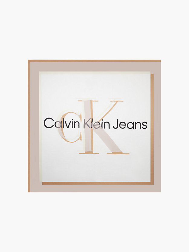 pañuelo con logo ivory de mujer calvin klein jeans