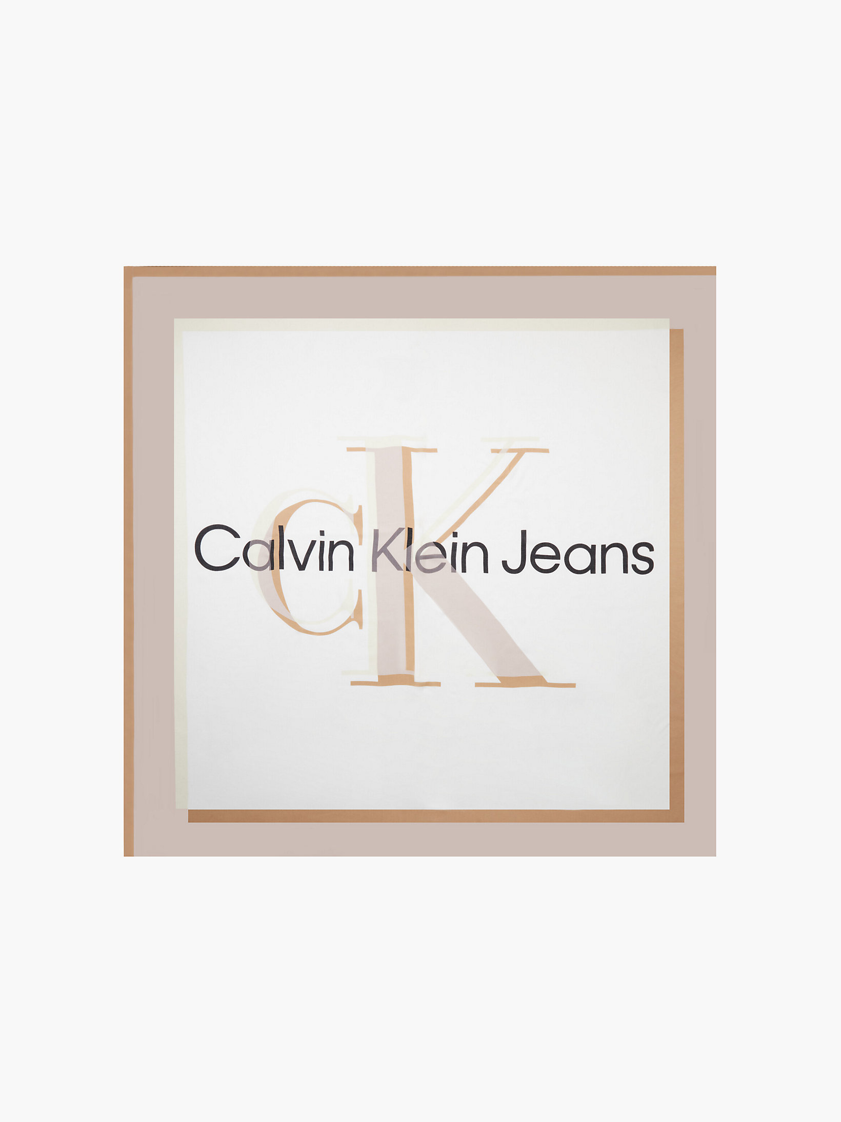 Ivory Écharpe Avec Logo undefined femmes Calvin Klein