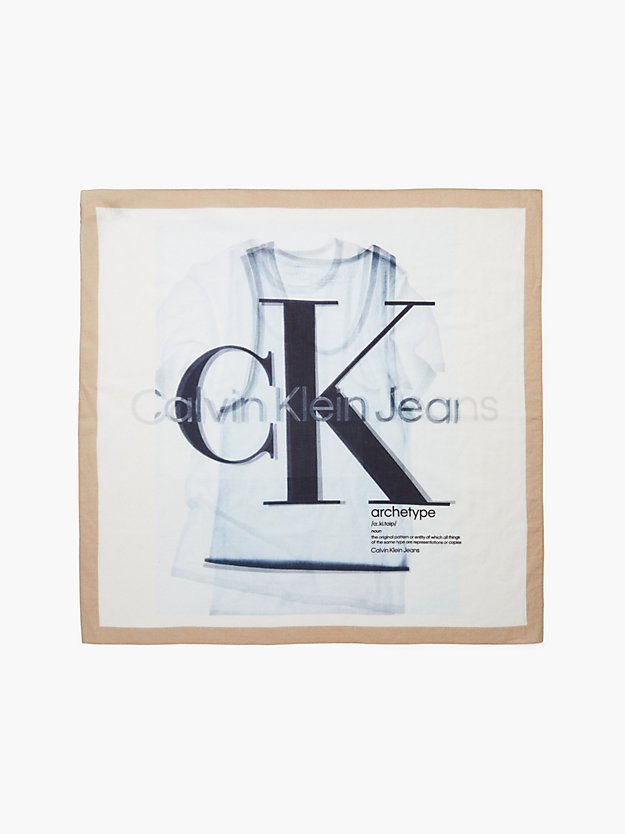 SEASONAL PRINT Pañuelo de algodón orgánico de mujer CALVIN KLEIN JEANS
