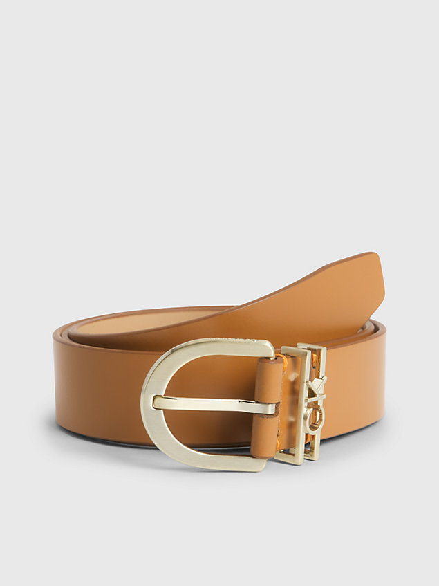 brown leather belt for women calvin klein
