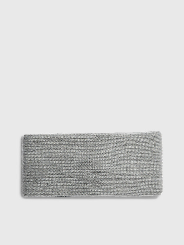 mid grey heather wool blend headband for women calvin klein