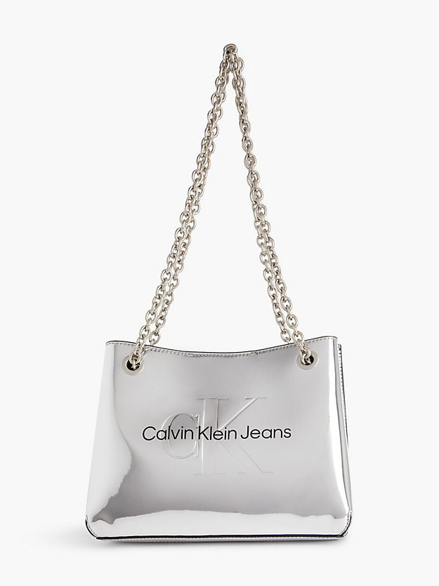 SILVER Convertible Silver Shoulder Bag for women CALVIN KLEIN JEANS
