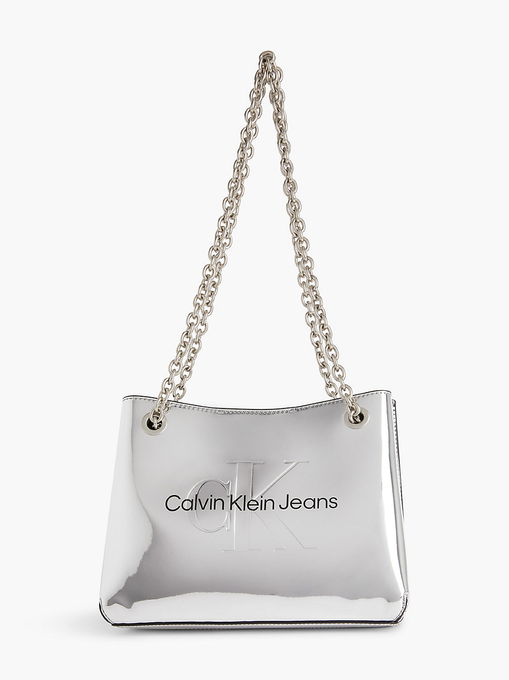 SILVER Wandelbare Silberfarbene Schultertasche undefined Damen Calvin Klein