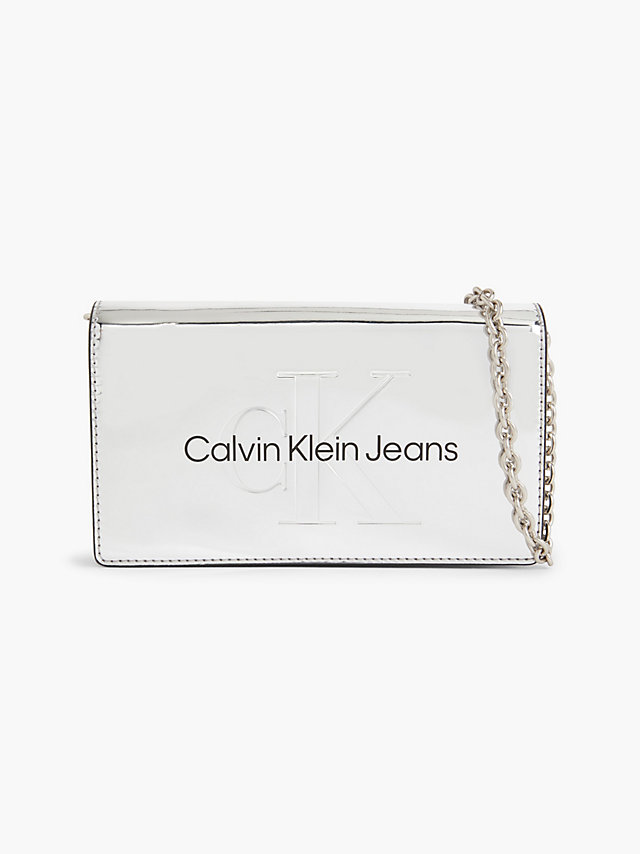 Silver Minaudière En Bandoulière Avec Rangement Pour Téléphone undefined femmes Calvin Klein