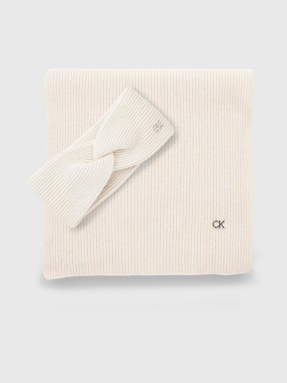 DARK ECRU > Подарочный набор из шарфа и повязки на голову > undefined Женщины - Calvin Klein