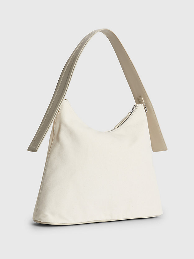 STONEY BEIGE Sustainable Canvas Shoulder Bag for women CALVIN KLEIN