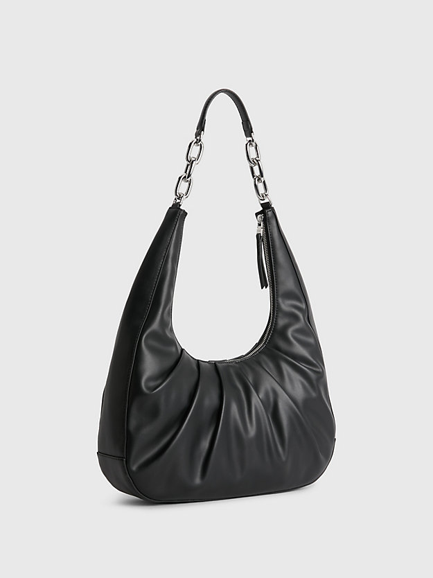 CK BLACK Recycelte Hobo-Bag für Damen CALVIN KLEIN