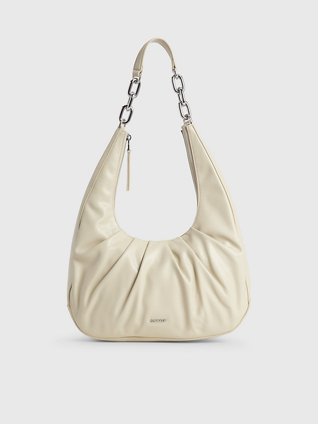 grey recycled hobo bag for women calvin klein