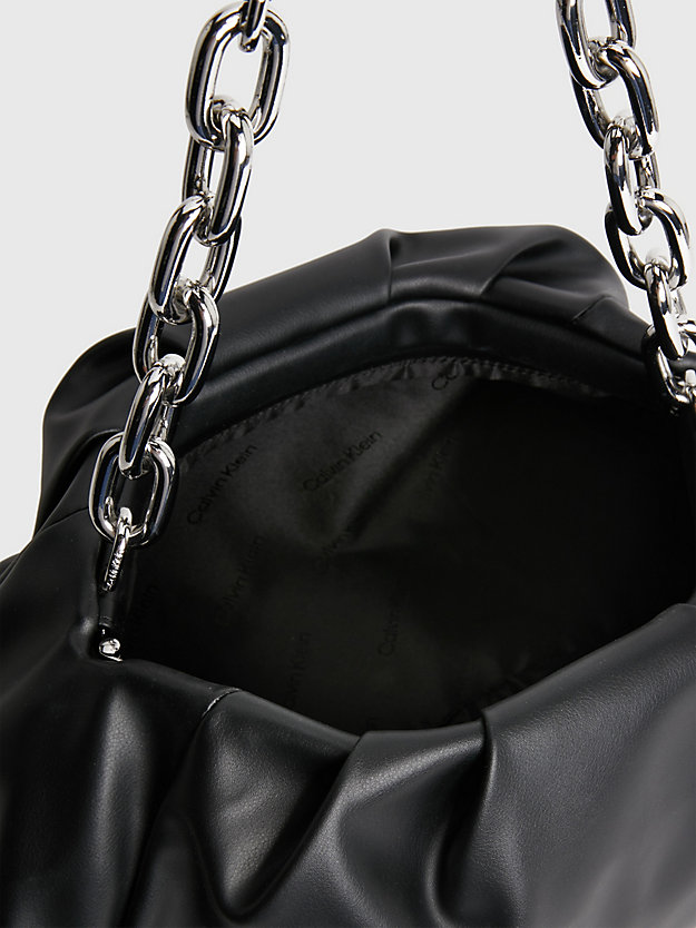 CK BLACK Large Recycled Shoulder Bag for women CALVIN KLEIN