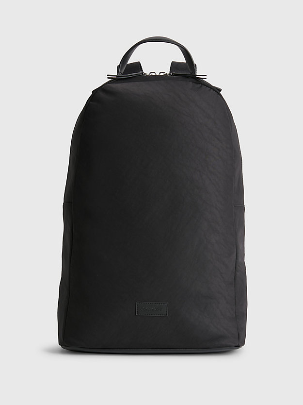 CK BLACK Recycled Nylon Round Backpack for women CALVIN KLEIN