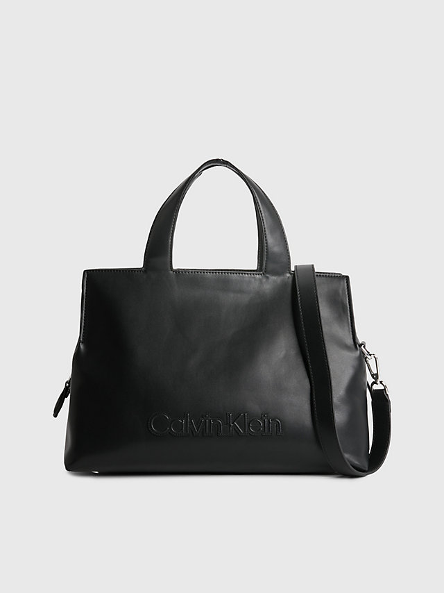 CK Black Grand Sac Cabas En Matière Recyclée undefined femmes Calvin Klein