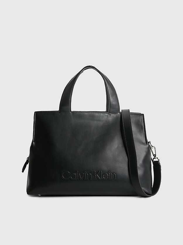 CK BLACK Duża torba typu tote z materiałów z recyklingu dla Kobiety CALVIN KLEIN
