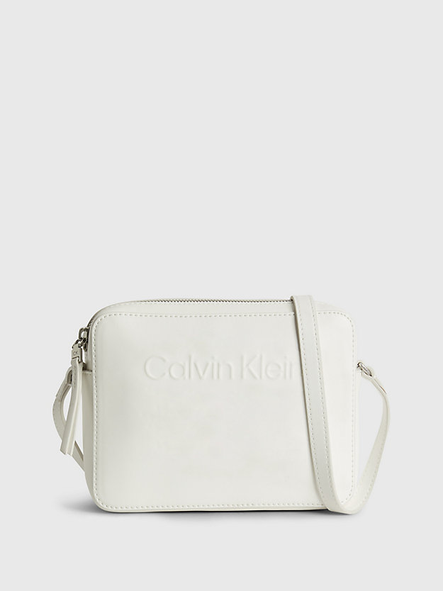 BRIGHT WHITE Crossbody Bag aus recyceltem Material für Damen CALVIN KLEIN