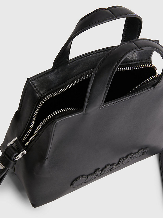 CK BLACK Kleine Tote-Bag aus recyceltem Material für Damen CALVIN KLEIN