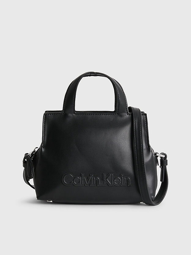 CK BLACK Petit sac tote recyclé for femmes CALVIN KLEIN