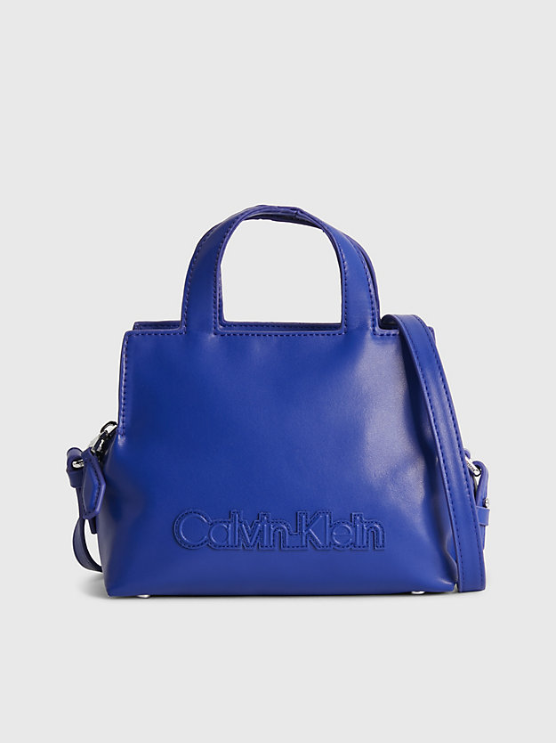 ULTRA BLUE Mała torba typu tote z materiałów z recyklingu dla Kobiety CALVIN KLEIN