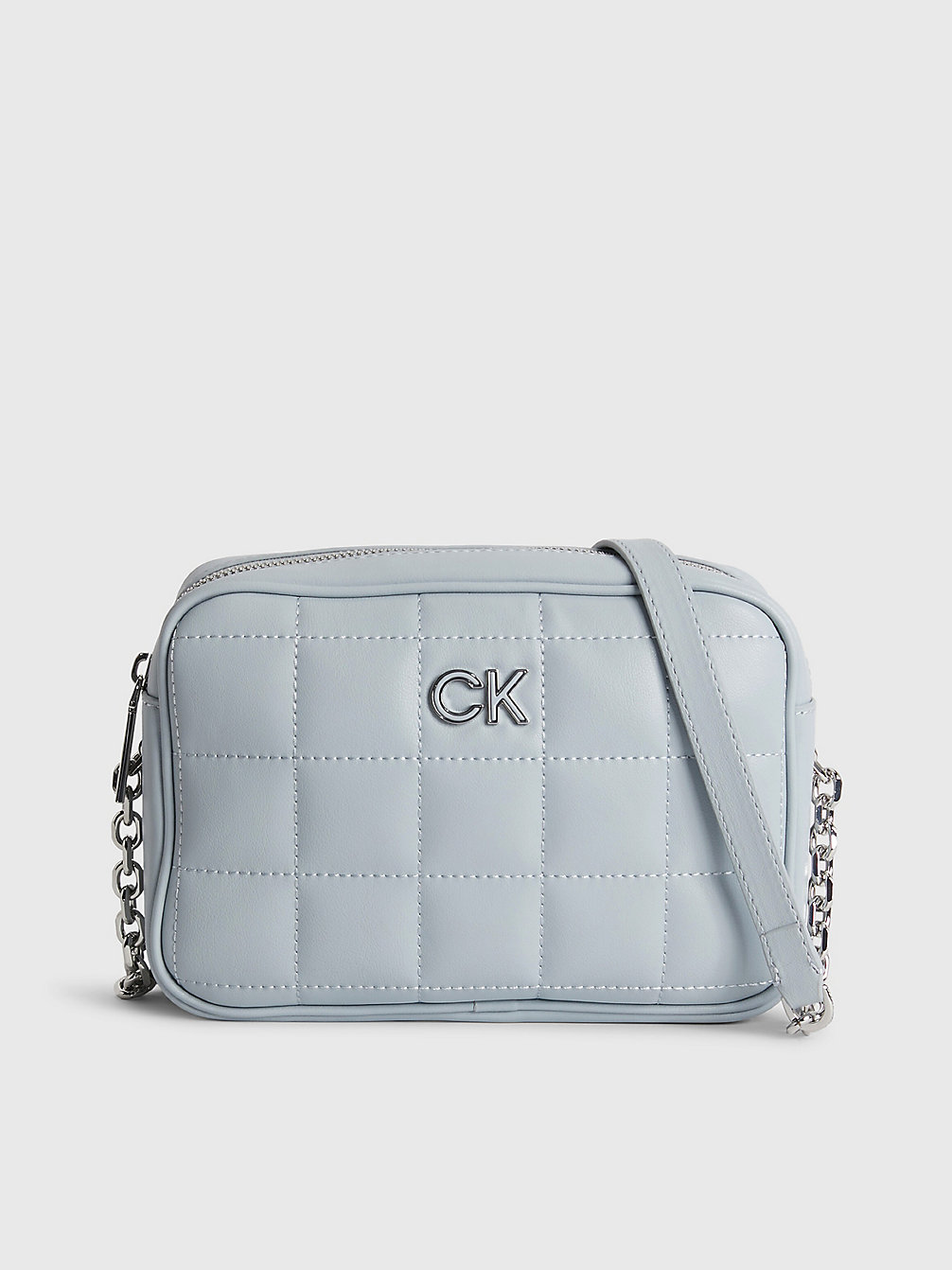 PEARL BLUE Recycled Quilted Crossbody Bag undefined women Calvin Klein