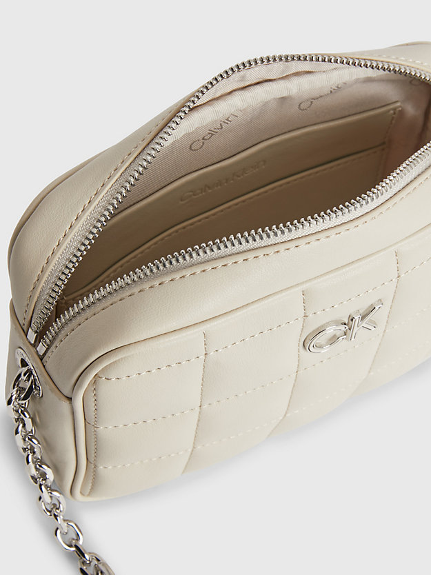 STONEY BEIGE Recycled Quilted Crossbody Bag for women CALVIN KLEIN