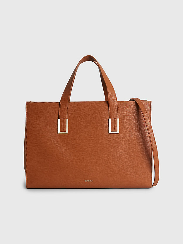 COGNAC Large Recycled Tote Bag for women CALVIN KLEIN