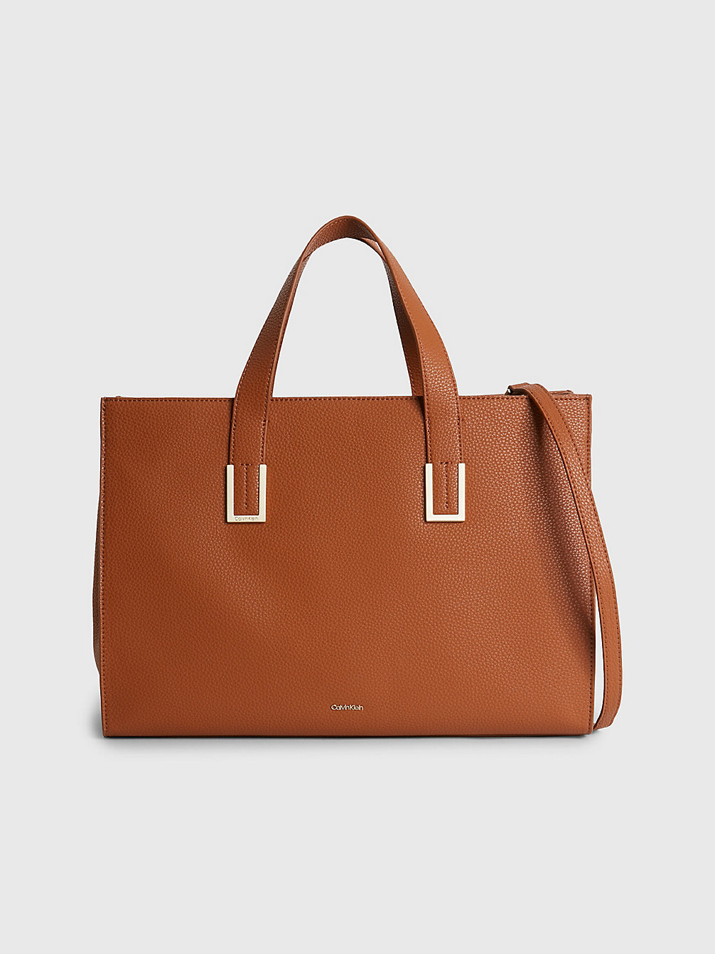 COGNAC Large Recycled Tote Bag undefined women Calvin Klein