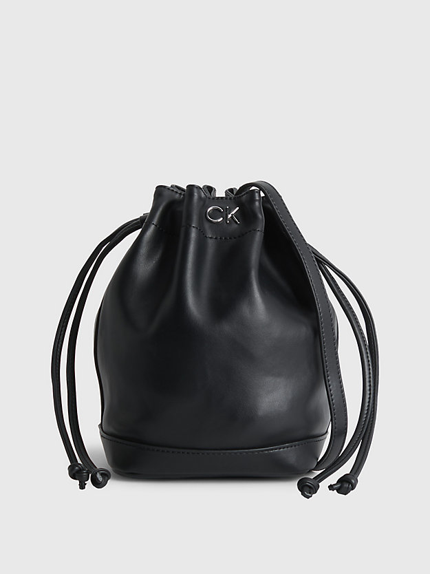 CK BLACK Small Recycled Bucket Bag for women CALVIN KLEIN