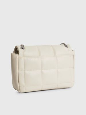 STONEY BEIGE Recycled Quilted Shoulder Bag for women CALVIN KLEIN