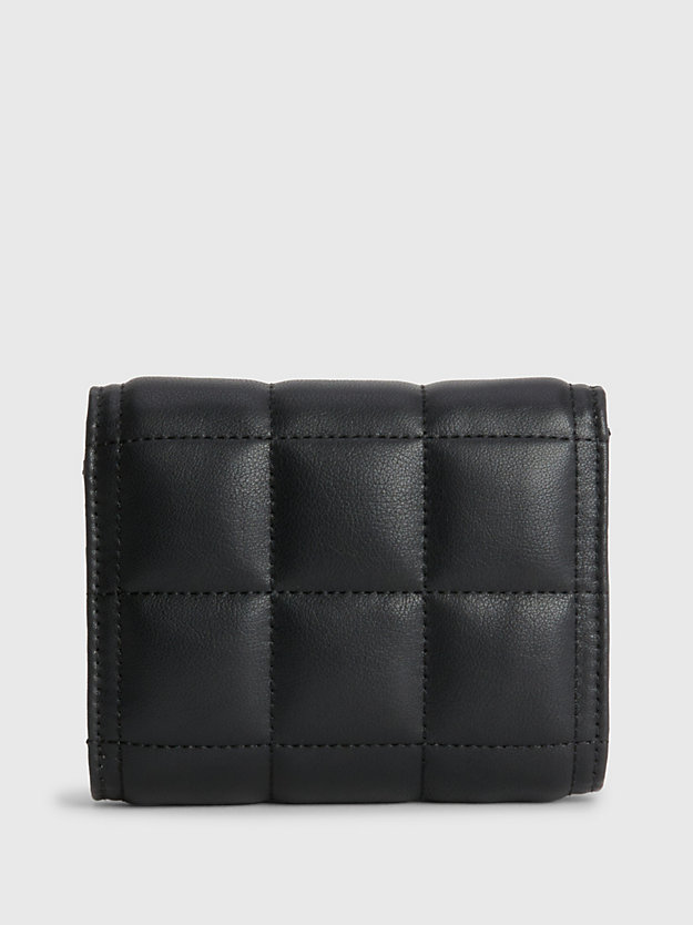 CK BLACK Wattierte Portemonnaie-Tasche aus recyceltem Material für Damen CALVIN KLEIN
