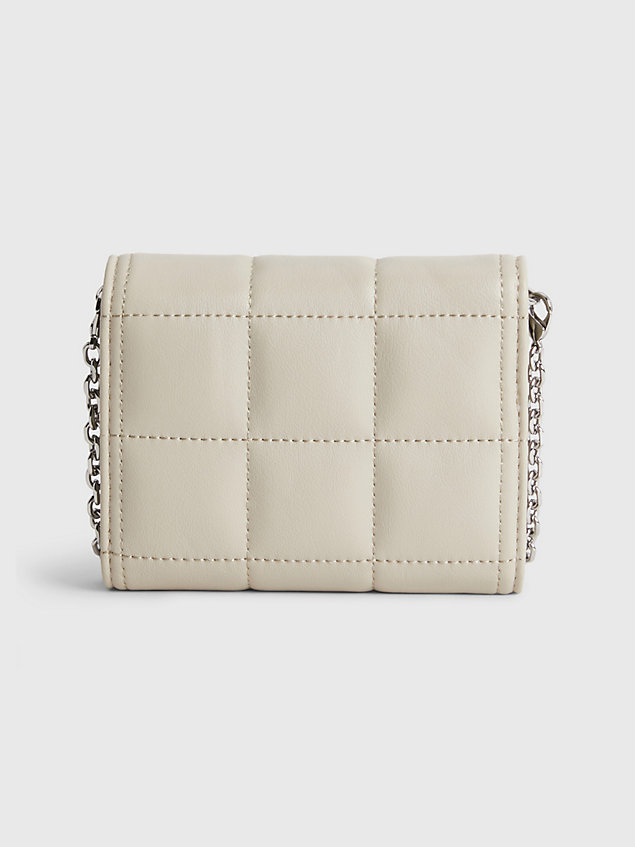 grey recycled quilted wallet bag for women calvin klein