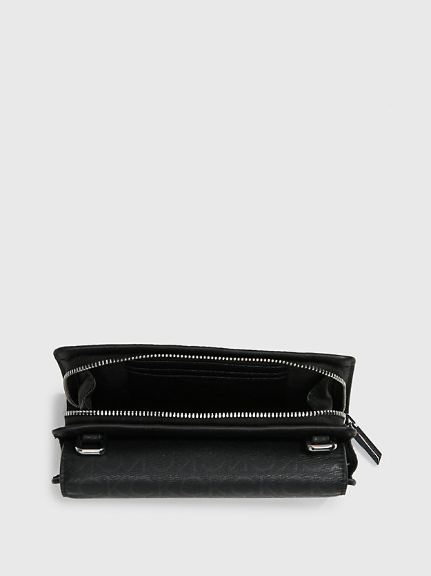 BLACK MONO Torba portfel i telefon z materiałów z recyklingu dla Kobiety CALVIN KLEIN