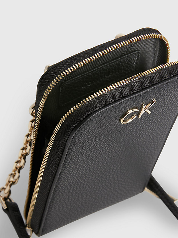 CK BLACK Recycelte Handy-Tasche für Damen CALVIN KLEIN