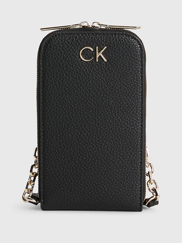 CK BLACK Recycled Phone Bag for women CALVIN KLEIN