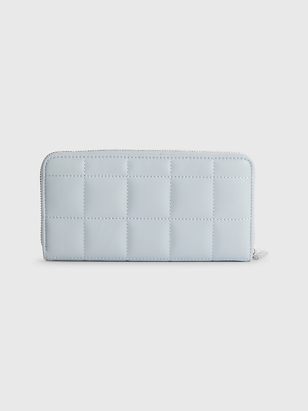 PEARL BLUE Large Recycled Quilted Wallet for women CALVIN KLEIN