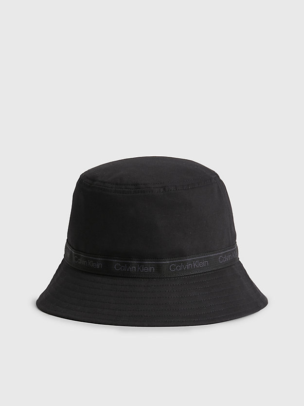 CK BLACK Kapelusz typu Bucket Hat z bawełny organicznej dla Kobiety CALVIN KLEIN