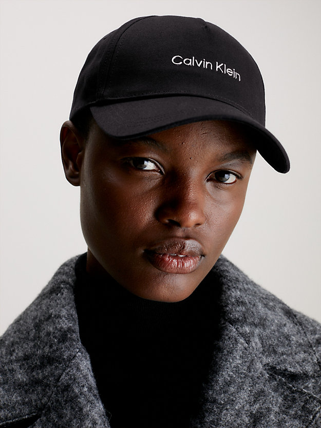 CK BLACK Kappe aus Bio-Baumwolle für Damen CALVIN KLEIN