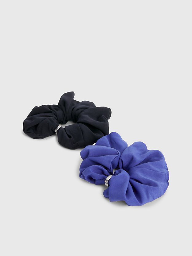 black / ultra blue gumka scrunchie dla kobiety - calvin klein