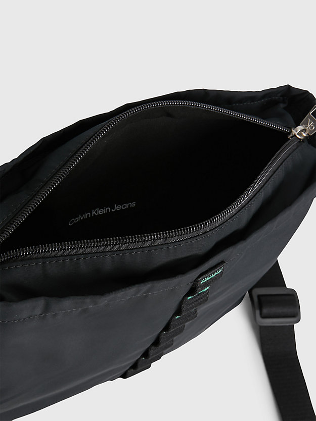 black recycled twill crossbody bag for women calvin klein jeans