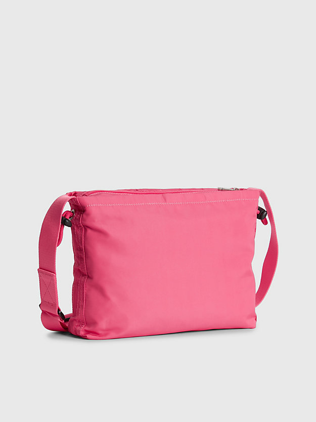 pink flash recycled twill crossbody bag for women calvin klein jeans