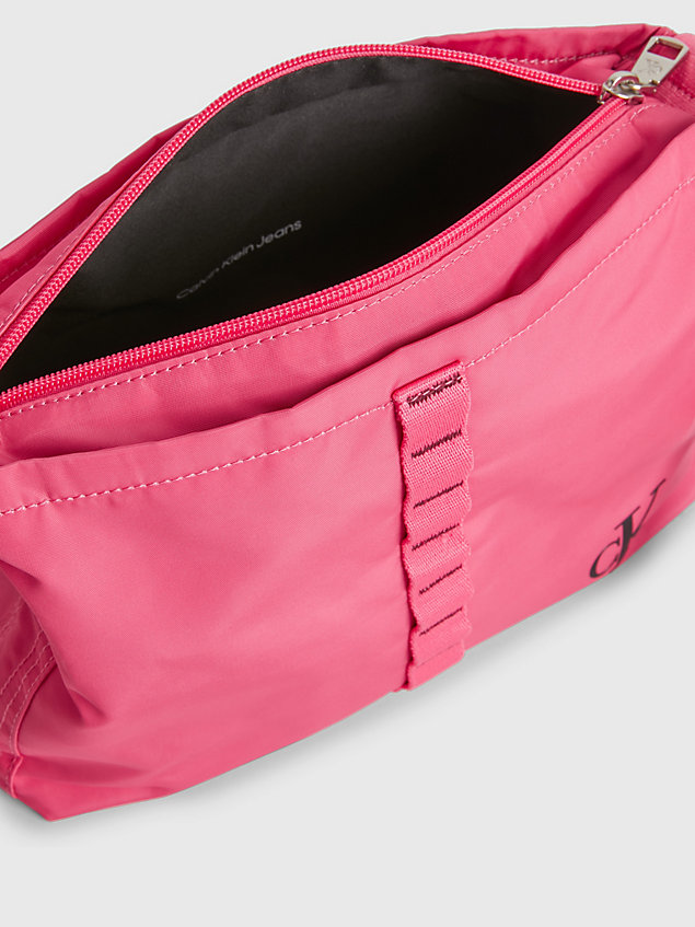 pink recycled twill crossbody bag for women calvin klein jeans