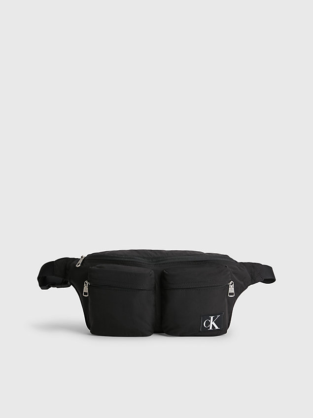 black recycled nylon bum bag for women calvin klein jeans