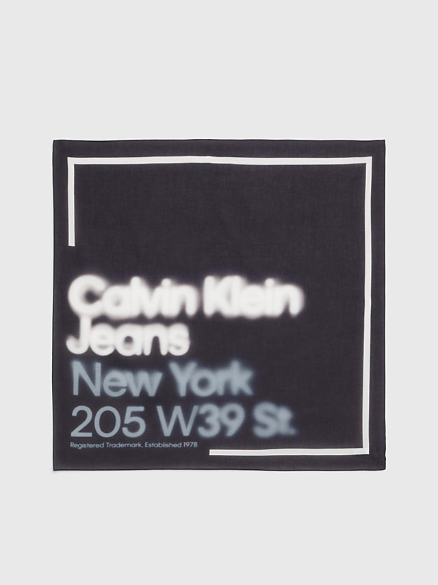 Black Bandana En Coton Bio undefined femmes Calvin Klein