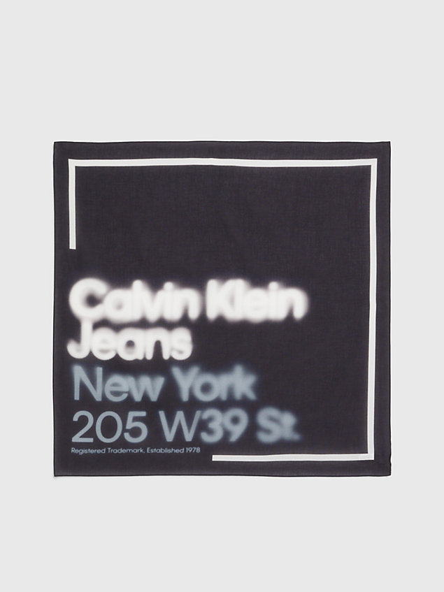 bandana in cotone biologico black da donna calvin klein jeans