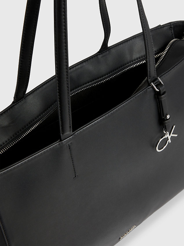 black torba typu tote z materiałów z recyklingu dla kobiety - calvin klein