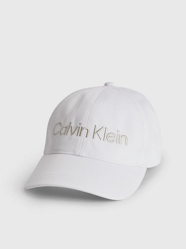CK White Kappe Aus Bio-Baumwolle undefined Damen Calvin Klein