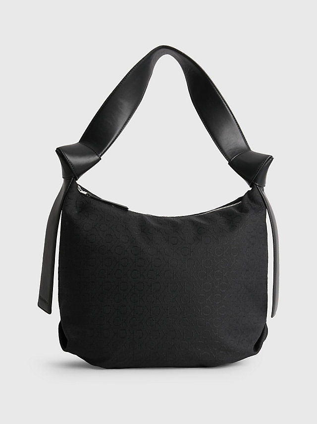 CK Black > Hobo Bag Van Gerecycled Jacquard Met Logo > undefined dames - Calvin Klein