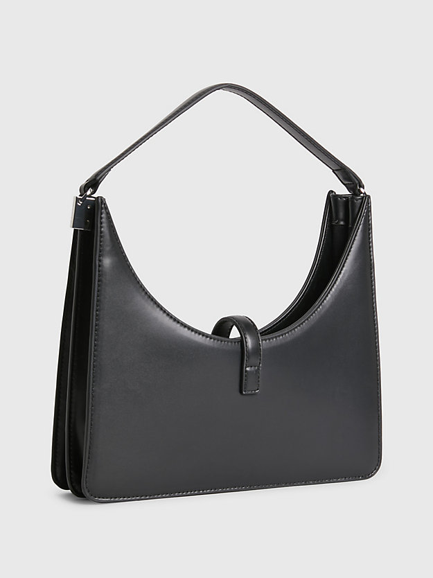 ck black small recycled shoulder bag for women calvin klein