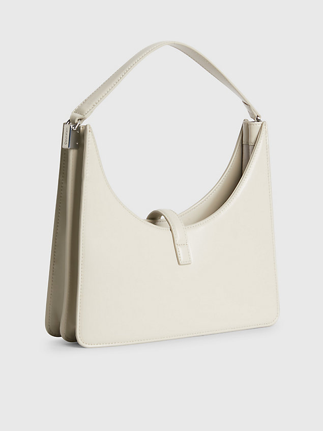 grey small recycled shoulder bag for women calvin klein